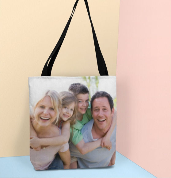 Picture of Personalize with Your Loved Ones and  Lovely Pets Photos Tote Bag