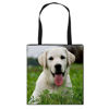 Imagen de Bolsa de lona de mano portátil con foto de perro personalizada Bolsa de foto de mascota personalizada