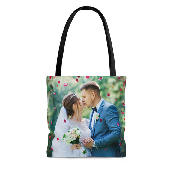 Picture of Custom Photo Portable Hand Canvas Bag Anniversary Gift