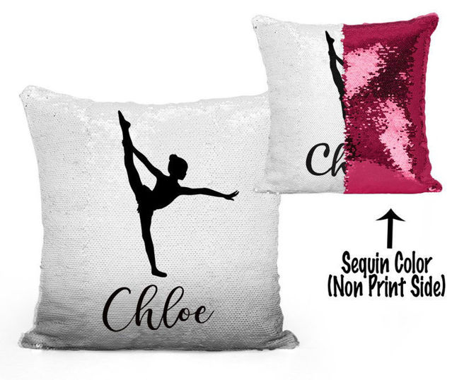 Picture of Personalized Ballet Girl Magic Photo Sequin Pillow - Custom equin Pillow