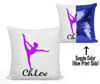 Bild von Personalisiertes Ballett-Mädchen-magisches Foto-Pailletten-Kissen - kundenspezifisches Pailletten-Kissen