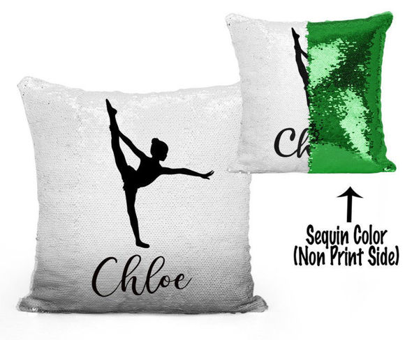 Picture of Personalized Ballet Girl Magic Photo Sequin Pillow - Custom equin Pillow