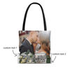 Picture of Custom Photo Portable Hand Canvas Bag Personalized Names and Date Anniversary Gift