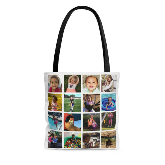 Picture of Personalize with Your Family 16 Photos and Text Tote Bag