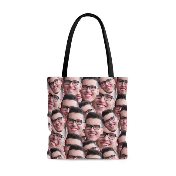 Picture of Personalized Funny Repeating Human Avatar Tote Bag