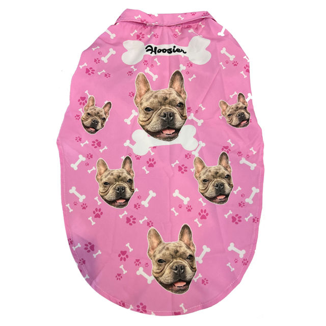Picture of Custom Pet Face Photo Shirt Summer Pet Clothing Add Text
