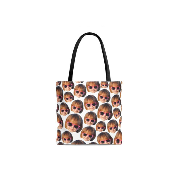 Picture of Personalized Funny Repeating Faces Tote Bag