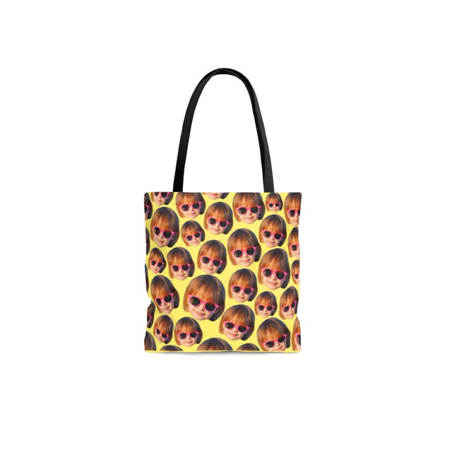 Picture of Personalized Funny Repeating Faces Tote Bag