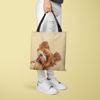Picture of Customized Pet Upper-body Photo Tote Bag Personalized Name And Background Color