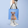 Bild von Personalisierte Haustier-Oberkörper-Foto-Einkaufstasche Personalisierter WordArt-Name und Hintergrundfarbe