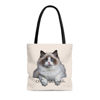 Picture of Customized Pet Photo Tote Bag With Personalized  Background Color Best Gifts For Cat Mom