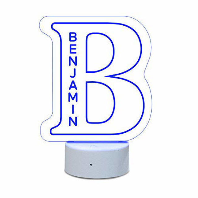 Picture of Custom Name Night Light With Colorful LED Lighting - Multicolor Letter Night Light With Personalized Name