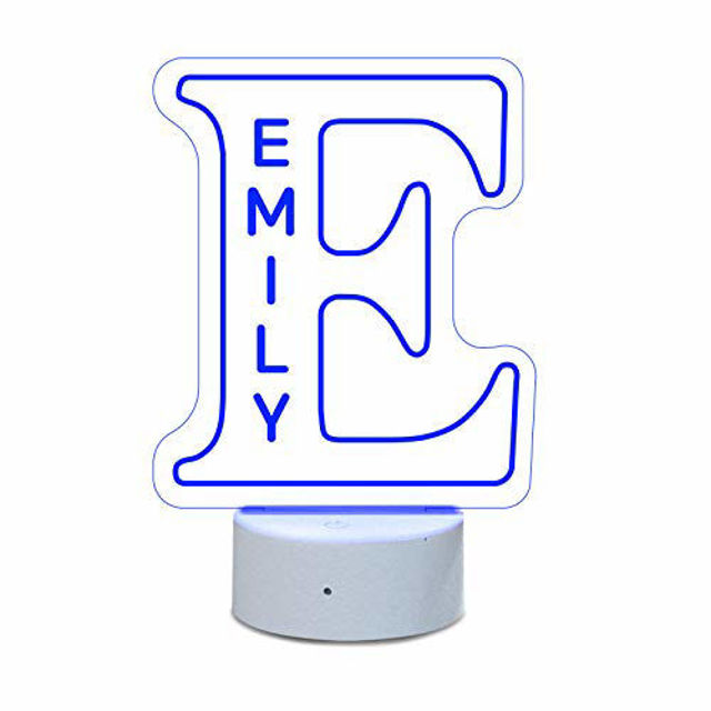 Picture of Custom Name Night Light With Colorful LED Lighting - Multicolor Letter Night Light With Personalized Name