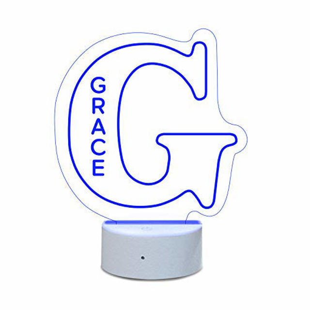 Picture of Custom Name Night Light With Colorful LED Lighting - Multicolor Letter Night Light With Personalized Name