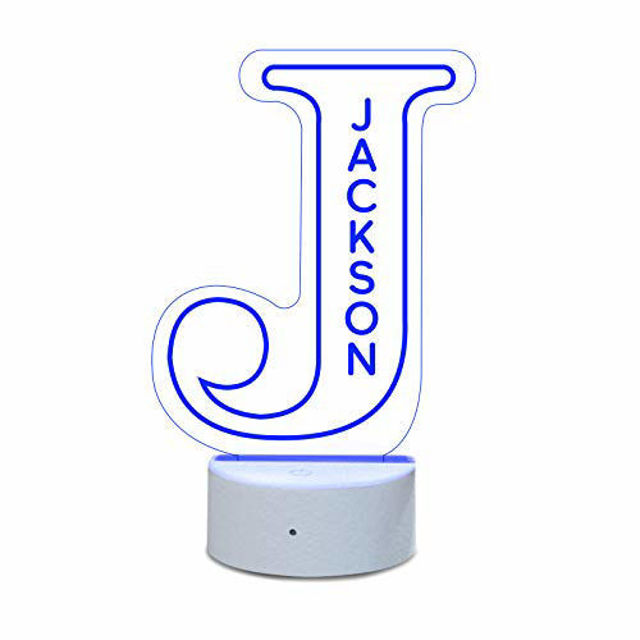 Picture of Custom Name Night Light With Colorful LED Lighting - Multicolor Letter Night Light With Personalized Name