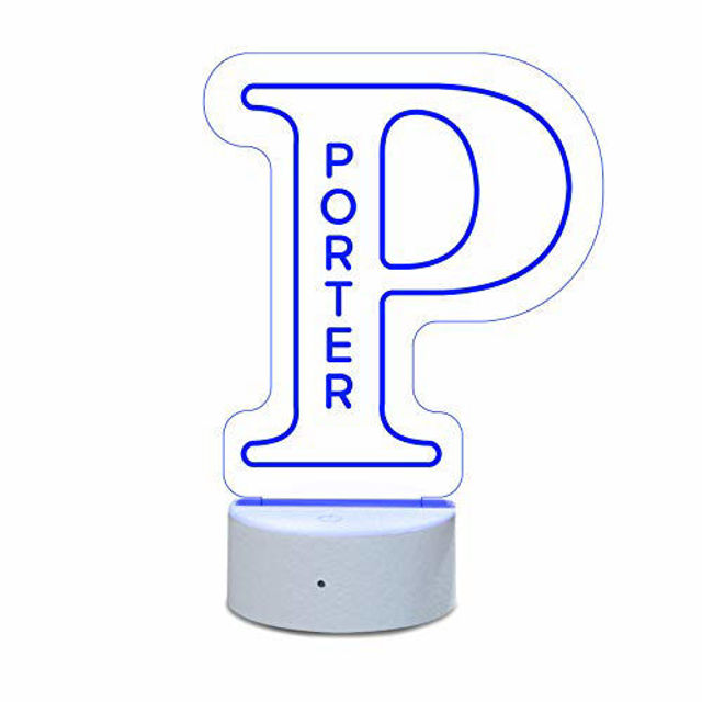 Picture of Custom Name Night Light With Colorful LED Lighting - Multicolor Letter Night Light With Personalized Name