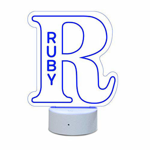 Picture of Custom Name Night Light With Colorful LED Lighting - Multicolor Letter Night Light With Personalized Name