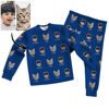 Picture of Custom Photo Pajamas Face Pajamas with Names Gifts Ideas for Children Long Sleeve Pajamas for Kids