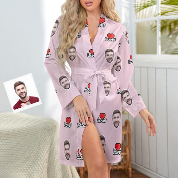 Imagen de Camisón personalizado para amantes de la cara Pijamas personalizados