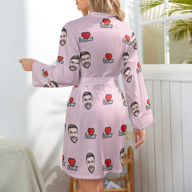 Picture of Custom  Face  Lover Nightgown Personalized Pajamas