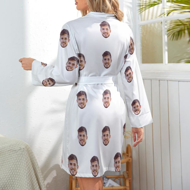 Picture of Custom Copy Face Nightgown Personalized Avatar Pajamas