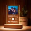 Bild von Personalisiertes Foto-Nachtlicht mit scannbarer Acryl-Song-Plakette Personalisiertes Song-Album-Cover Nachtlicht für Musikliebhaber Personalisiertes Geschenk zum Jahrestag