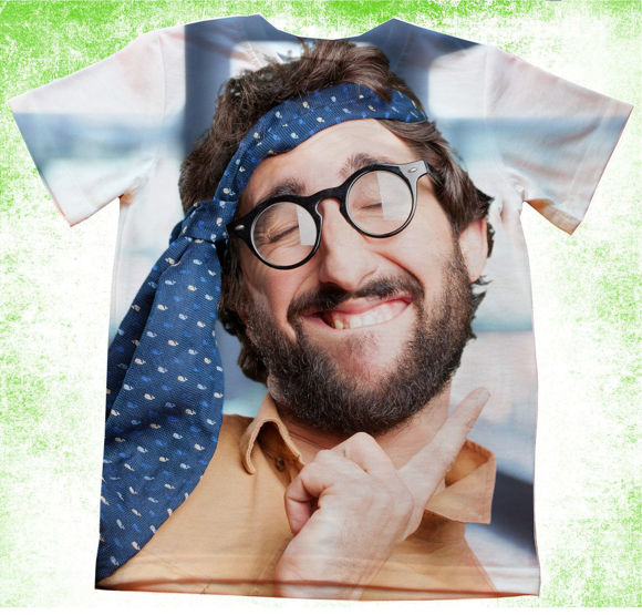 Imagen de Camisetas con foto Camiseta con rostro humano Regalo personalizado con foto para niños