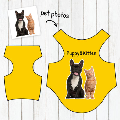 Immagine di Vestiti per animali domestici personalizzati Amici per animali domestici Aggiungi testo Regali per animali domestici