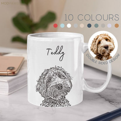 Immagine di Tazza personalizzata per animali domestici con foto dell'animale domestico + nome Tazza personalizzata per cani Tazza da caffè per cani Tazze personalizzate per animali domestici
