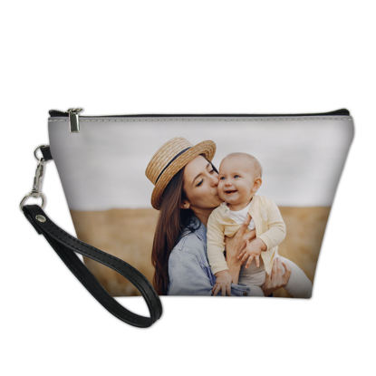 Picture of Custom Photo Portable Cosmetic Bag Personalized Mother and Chlid Photo Make Up Bag Custom Gifts for Best Mom Mother's Day Gifts
