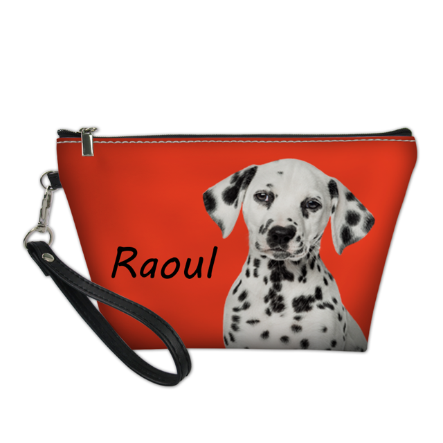 Picture of Custom Puppy Photo Portable Cosmetic Bag Personalized Pet Photo Make Up Bag Personalized Pet Photo And Name Personalized Gifts For Pet Mommy