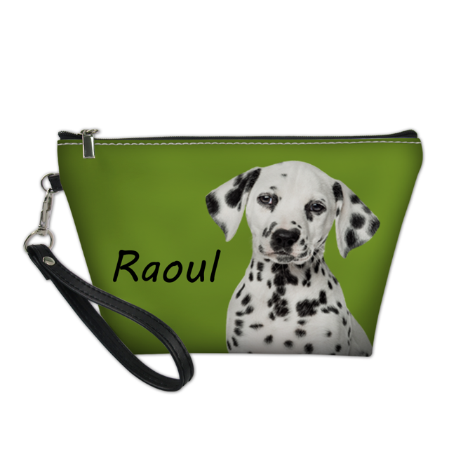 Picture of Custom Puppy Photo Portable Cosmetic Bag Personalized Pet Photo Make Up Bag Personalized Pet Photo And Name Personalized Gifts For Pet Mommy