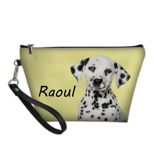 Picture of Custom Puppy Photo Portable Cosmetic Bag Personalized Pet Photo Make Up Bag Personalized Pet Photo And Name Personalized Gifts For Pet Mommy