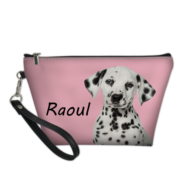 Picture of Custom Puppy Photo Portable Cosmetic Bag Personalized Pet Photo Make Up Bag Personalized Pet Photo And Name Personalized Gifts For Pet Mommy