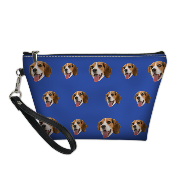 Picture of Custom Repeated Pet Avatars Portable Cosmetic Bag Personalized Pet Photo Make Up Bag Personalized Pet Photo Personalized Gifts For Pet Lovers