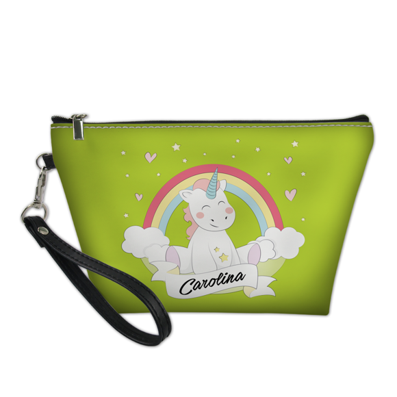Picture of Custom Unicorn Portable Cosmetic Bag Personalized Make Up Bag Personalized Color And Name Personalized Gifts