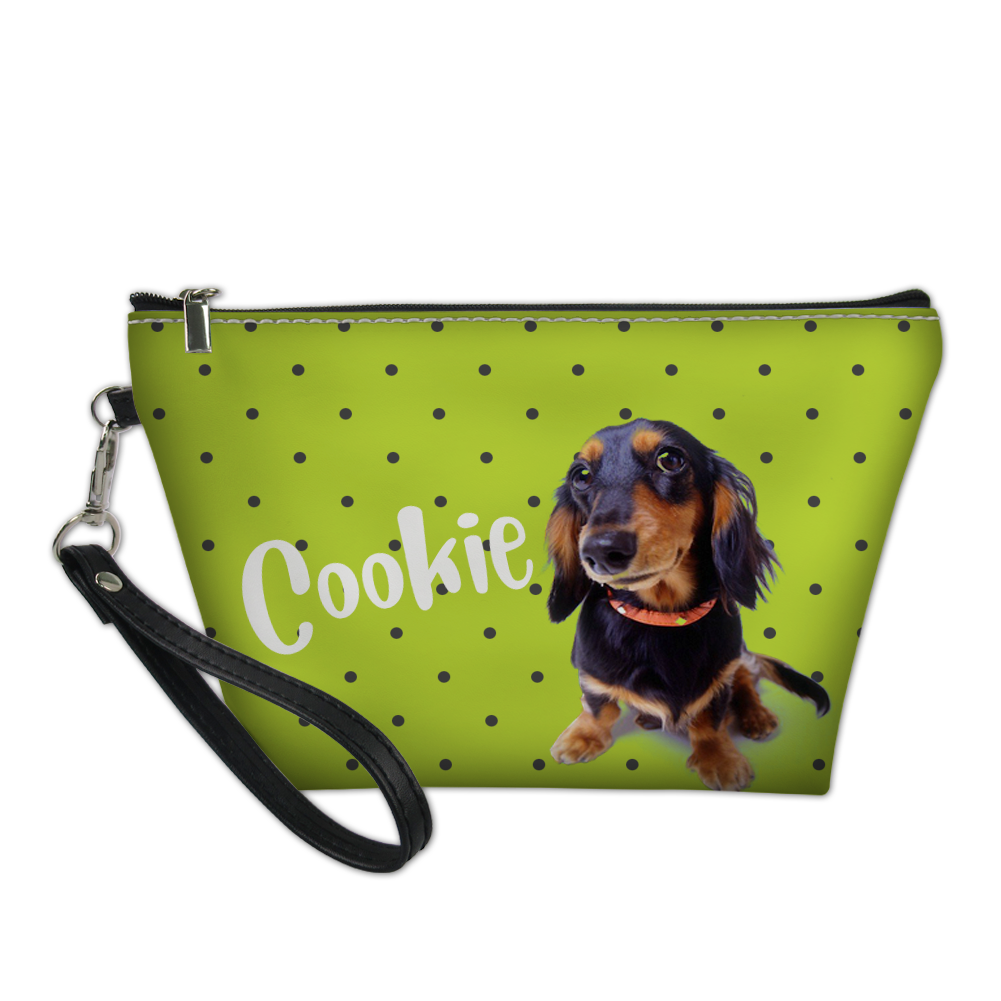 Dachshund Painting Leather Wallet Custom Dog Portrait Pet 