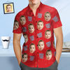 Imagen de Camisa hawaiana con foto de cara personalizada - Camisa hawaiana con estampado de cara de hombre personalizada - Papá te amo - Camisetas de fiesta en la playa como regalos del día del padreperro - El mejor regalo de cumpleaños del día del padre para él