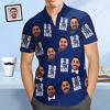 Picture of Custom Face Photo Hawaiian Shirt - Custom Men's Face Shirt All Over Print Hawaiian Shirt - Dad You Rock Blue - Best Father's Day Gift for Beach Party