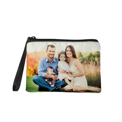 Immagine di Monedero portátil con foto familiar personalizada, monedero con foto personalizada, regalos personalizados para aniversario