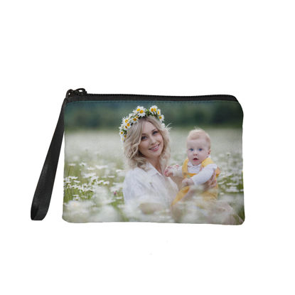 Picture of Custom Mom and Child Photo Portable Coin Purse Personalized Photo Coin Purse Personaliezed Gifts For Mother's Day