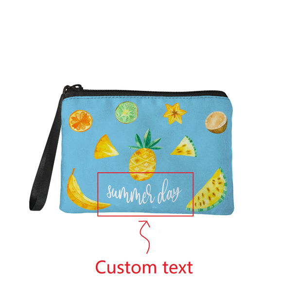 Picture of Custom Fruits Portable Coin Purse Personalized Name Coin Purse Personaliezed Gifts