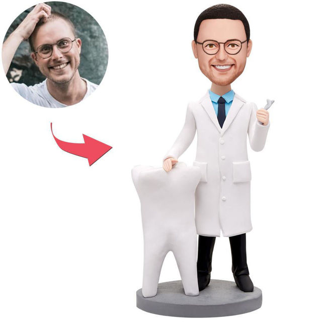 Picture of Custom Bobbleheads: Male  Dentist| Personalized Bobbleheads for the Special Someone as a Unique Gift Idea
