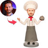 Imagen de Cabezones personalizados: chef masculino | Bobbleheads personalizados para alguien especial como idea de regalo única