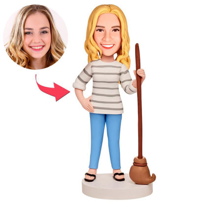 Picture of Custom Bobbleheads: A Housewife | Personalized Bobbleheads for the Special Someone as a Unique Gift Idea