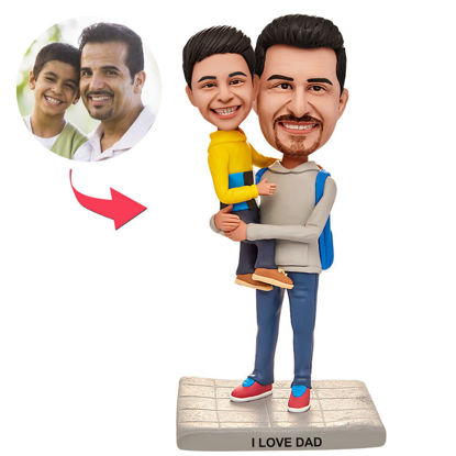 Image de Figurines personnalisées : figurines père et fils | Bobbleheads personnalisés pour quelqu'un de spécial comme idée cadeau unique