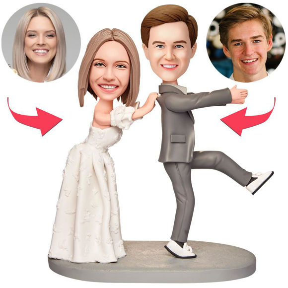 Picture of Custom Bobbleheads: Wedding Gift Bridegroom Don't Run  Bobbleheads | Personalized Bobbleheads for the Special Someone as a Unique Gift Idea