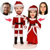 Imagen de Bobbleheads personalizados: Navidad Pareja Bobbleheads | Bobbleheads personalizados para alguien especial como idea de regalo única