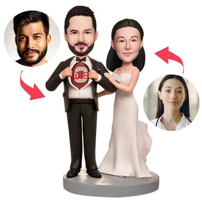 Picture of Custom Bobbleheads: Couples in Wedding Dresses Bobbleheads | Personalized Bobbleheads for the Special Someone as a Unique Gift Idea