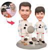 Bild von Benutzerdefinierte Wackelköpfe: Astronaut Vater & Sohn Wackelköpfe | Personalisierte Wackelköpfe für den besonderen Menschen als einzigartige Geschenkidee